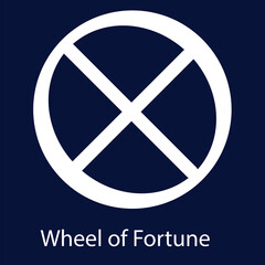 Astrological symbol of the wheel Fortune. Vector illustration.