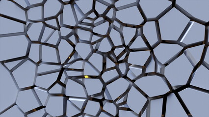 Voronoi abstract pattern. Computer generated 3d render