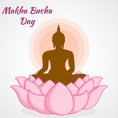 Vector illustration for Happy Vesak Day Buddha Purnima