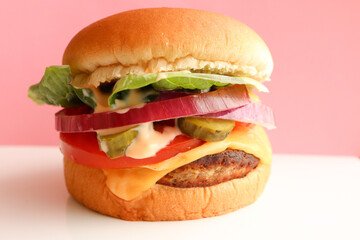 hamburger isolated on white