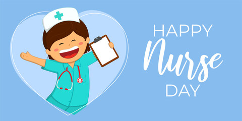 Vector illustration of International Nurses Day banner