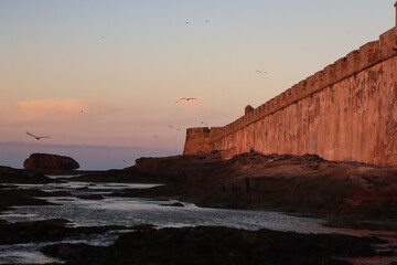 Fortress of the old city of Essaouira on the coast of the atlantic ocean, Morocco