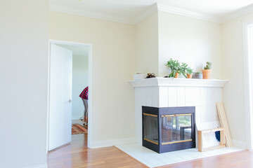 moving out of empty house with a few house plants left