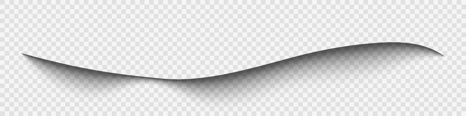Realistic shadow. Paper transparent shadow. Shadow overlay effect. The dividing line. Vector illustration