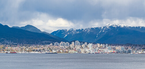 View on The West End of Vancouver across English Bay.