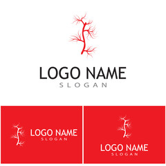 Veins Logo Template vector symbol medical design