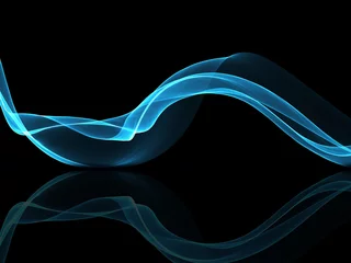 Rolgordijnen zonder boren Abstract background of flowing blue waves © Kirsty Pargeter