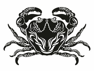 Crab icon on white background
