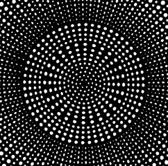 Abstract dotted background. White circles on a black background.