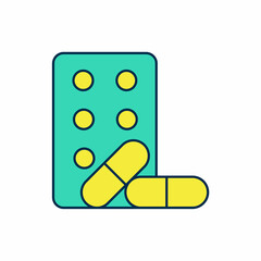 Filled outline Sports doping, anabolic drugs with dumbbell icon isolated on white background. Anabolic steroids tablet. Pills in jar. Vector