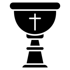 Chalice glyph icon. Can be used for digital product, presentation, print design and more.