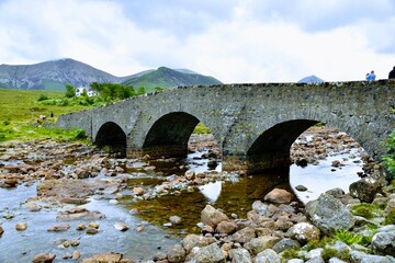 Fototapeta na wymiar Small arch bridge in Scotland