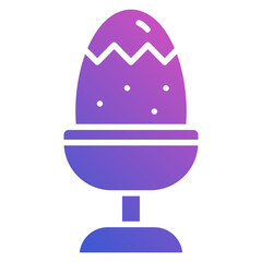 Boiled Egg flat gradient icon. Can be used for digital product, presentation, print design and more.