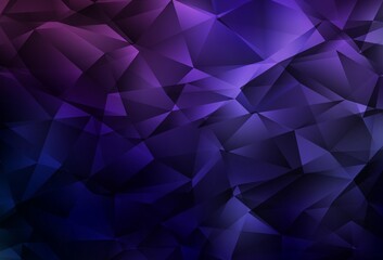 Dark Purple vector triangle mosaic texture.