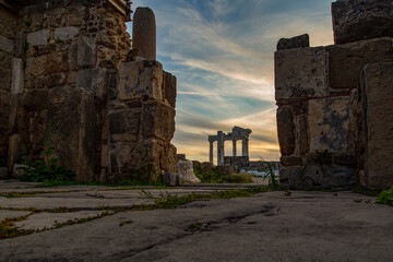 ruins of an apollo temple Side Turkey