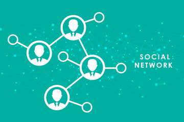 2d illustration Business Network concept
