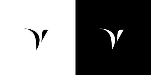 Modern and luxury V letter initials logo design