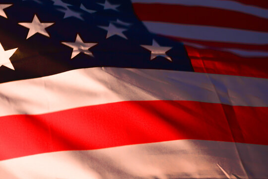 American flag, Old Glory, Star Spangled Banner United States flag landscape