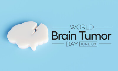 World Brain Tumor day is observed every year on June 8th. it is an overgrowth of cells in the brain that forms masses called tumors. They can disrupt the way body works. 3D Rendering