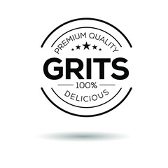 Creative (Grits) logo, Grits sticker, vector illustration.