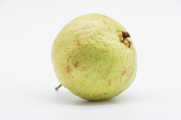 Fresh guava isolated on white background.