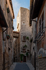 Fototapeta na wymiar Altstadt von Sermoneta in Latium in Italien