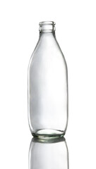 Clear Glass Bottle isolated on white background Suitable for Mockup creative graphic design, clipping path.
