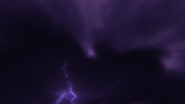 曇り空と雷/夜のタイムラプス
