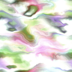 Bright marbled painterly abstract beach wear pattern. Seamless summer fashion organic clothing fluid ink design swatch. 