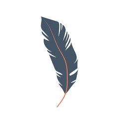 Vector leaf on white background. Orange and blue color.