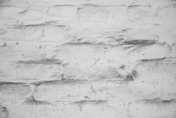 Black and white brick wall background. Detail of a Black and white brick wall texture.