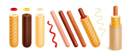 French Hot Dogs Set