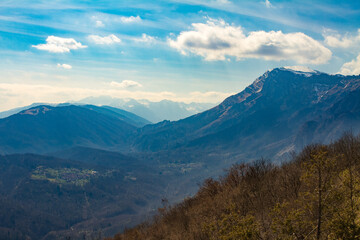 mountains with blue sky