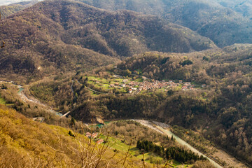 small town in the mountains