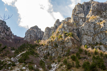 mountains in sunlight