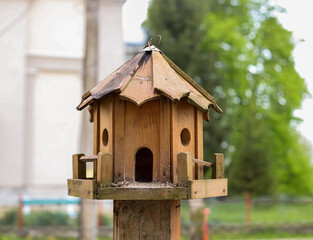 wooden bird house