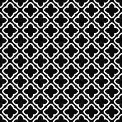 Black and white seamless pattern texture. Greyscale ornamental graphic design. Mosaic ornaments. Pattern template. Vector illustration. EPS10.