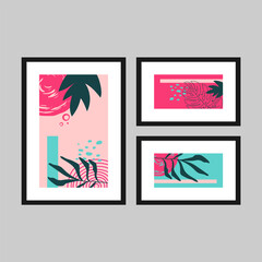 Floral and colorful poster templates.	