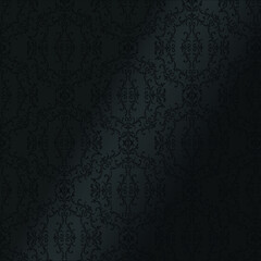 Vector image of an Indo-Persian ornament in oriental vintage style on a gray background. Royal, luxurious gray wallpaper. Background for covers, flyers, announcements, flyers, labels, posters, banners