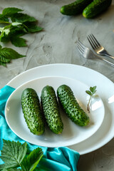 cucumber on a plate