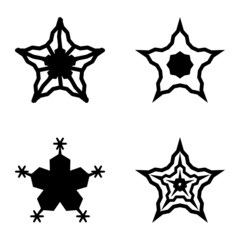 Wavestar Flat Icon Set Isolated On White Background