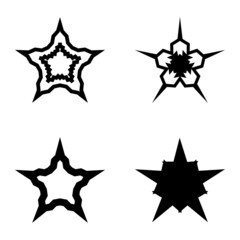 Obraz premium Wavestar Flat Icon Set Isolated On White Background