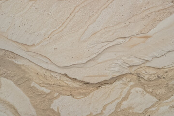 Water erosion of the surface of natural limestone rock.