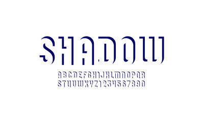 Obraz premium Font made shadow, simple alphabet