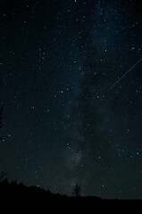 Obraz na płótnie Canvas Milkyway sky with stars in the midwest North Dakota Badlands