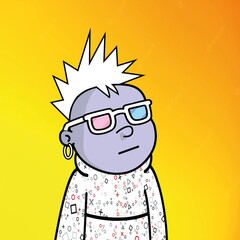 Baby punk cartoon characters