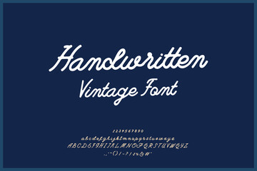 handwritten vintage font