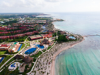 Drone shot of the riviera maya
