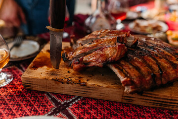 grilled pork ribs