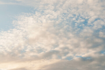 Stratus clouds in sky in the evening